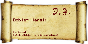 Dobler Harald névjegykártya